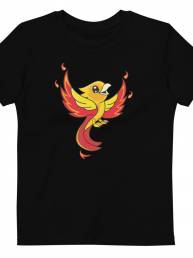 Phoenix Bird Kids T-shirt | Black