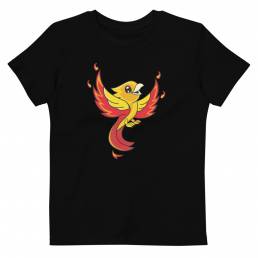 Phoenix Bird Kids T-shirt | Black
